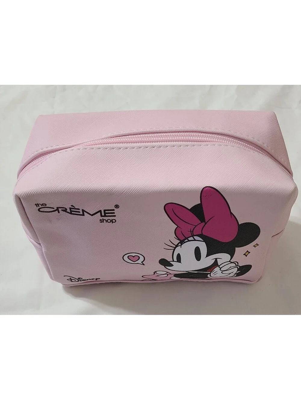 Disney Minnie Mickey Mouse The Creme Shop Makeup Cosmetic Bag Pink Travel Pouch